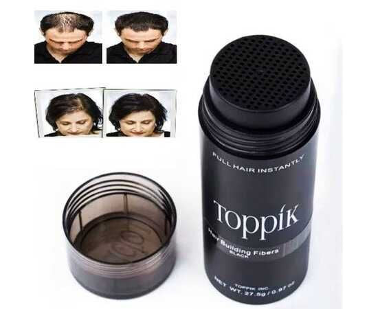 Hair Building Fibers – Instant Volume & Thickness for Thin Hair (27.5g – Black)