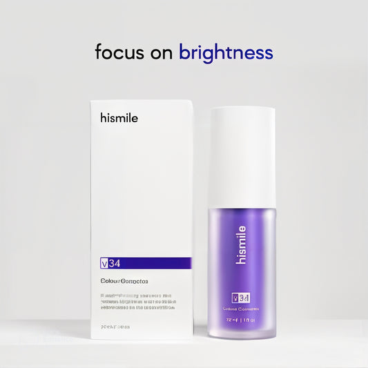 Hismile V34 Color Correcting Purple Whitening Toothpaste – Teeth Brightening & Stain Removal Formula