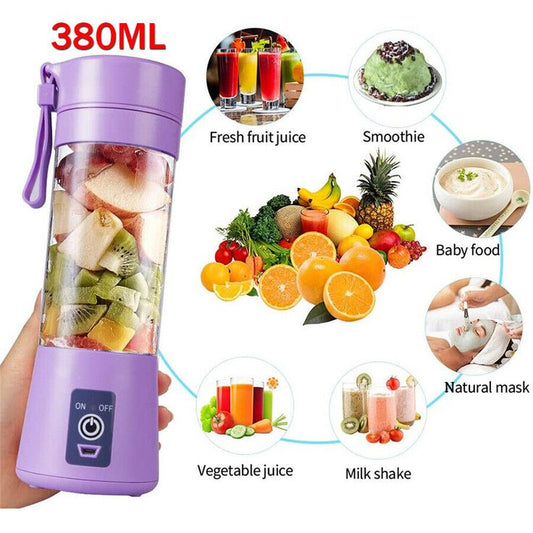 BlendMate™ 6‑Blade Portable Juicer – 380ml