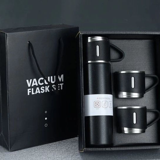 500ml Vacuum Flask Set – 12hr Hot & Cold, 304 Steel Body